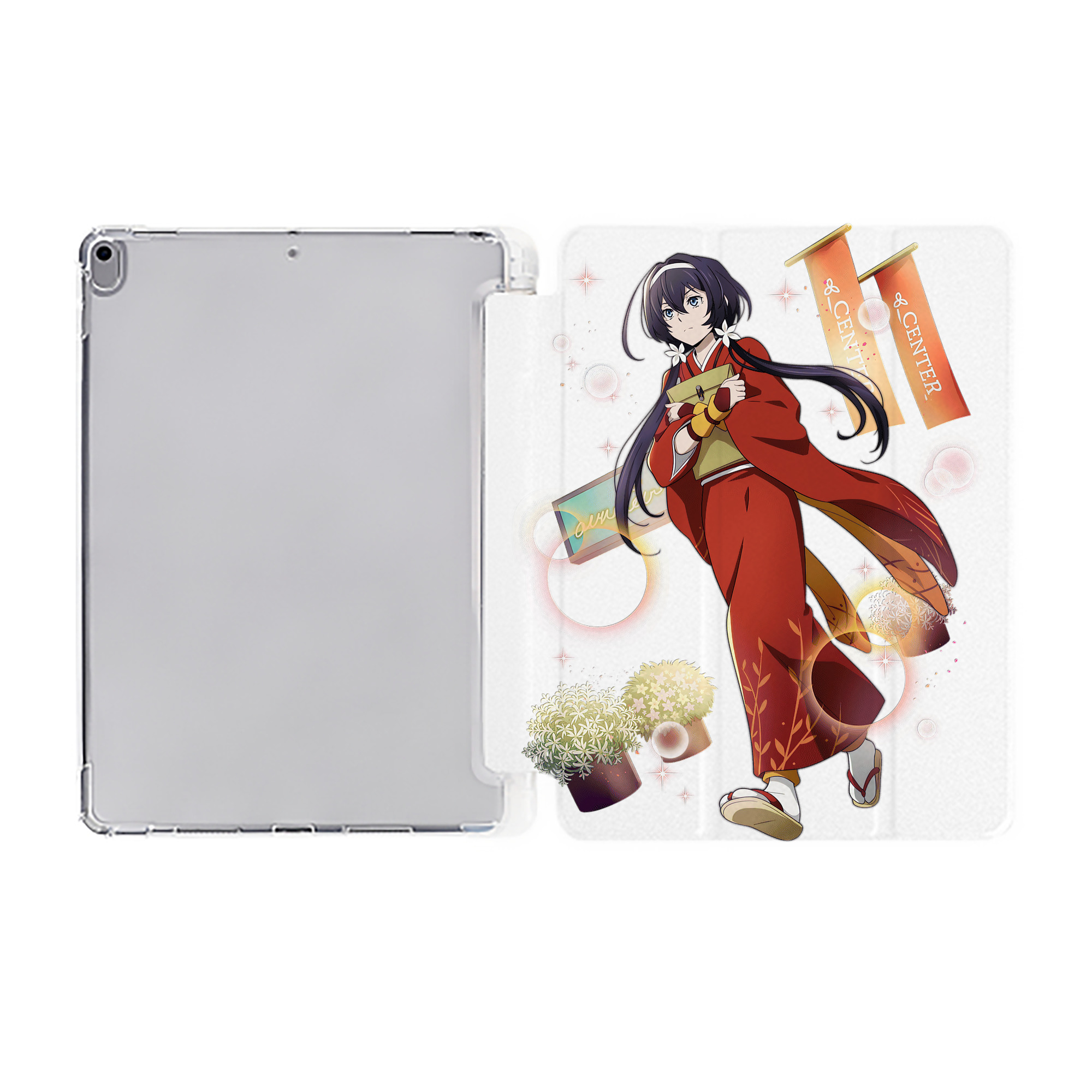 （画像用） 文豪ストレイドッグス Bungo Stray Dogs IPad ケース ペン収納付き 三つ折りスタンド PUレザー×シリコン 対応機種9.5/10.5/10.9インチ